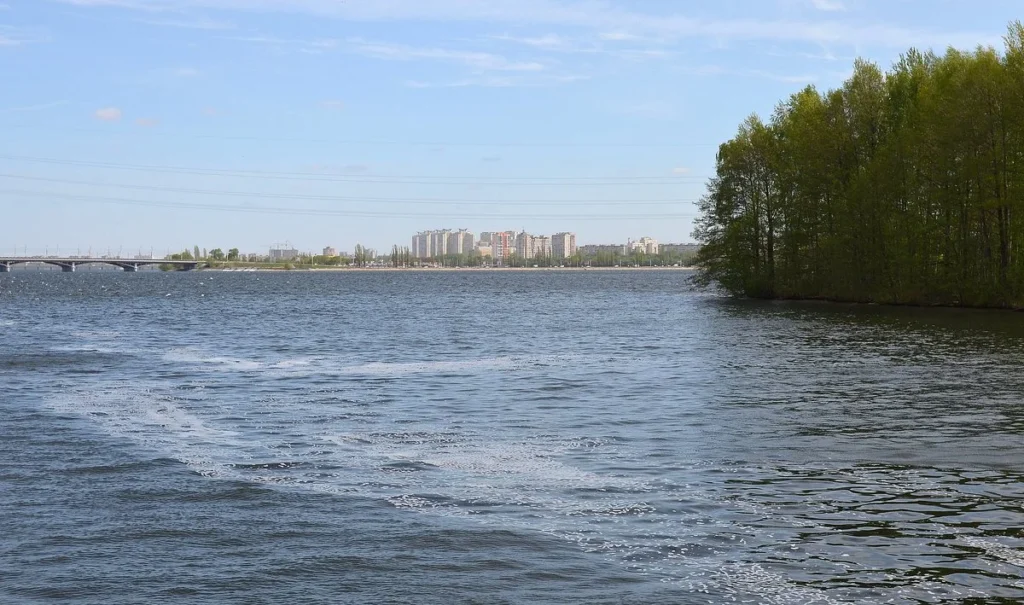Острова на водохранилище в Воронеже